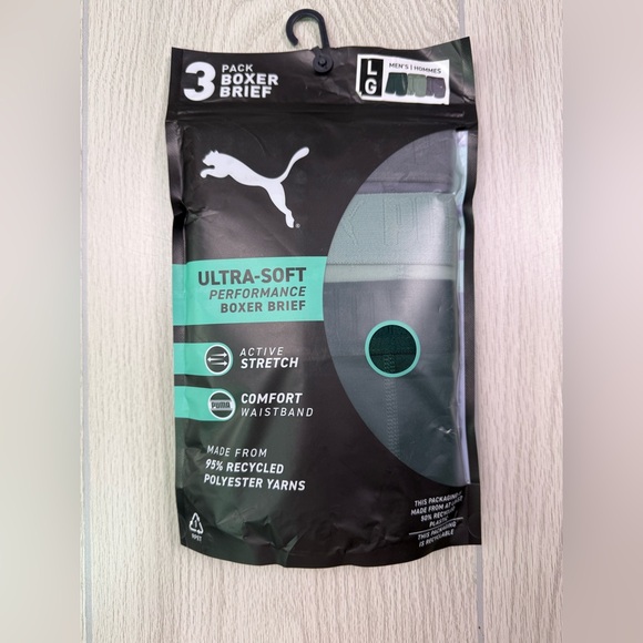 Puma Other - Puma Men's Ultra-Soft Boxer Briefs - Gray, Light Green and Green